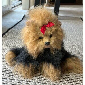 Vintage 1997 Ty Beanie Buddy Yappy The Yorkie Yorkshire Dog Plush With Red Bow